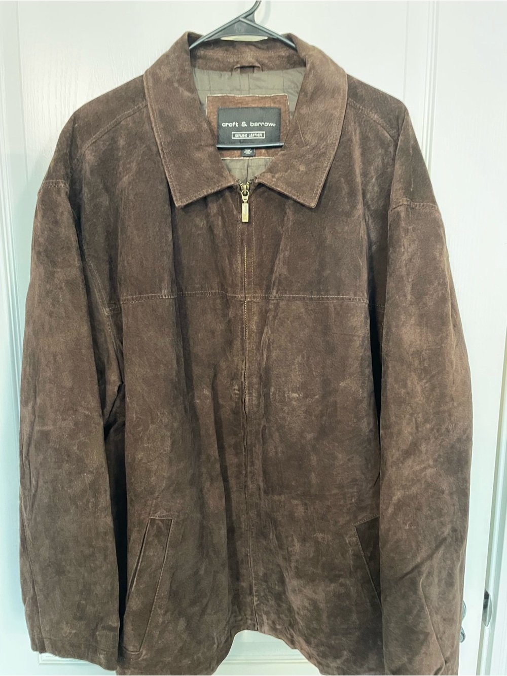 New without tags croft & barrow Brown Suede trench style Jacket